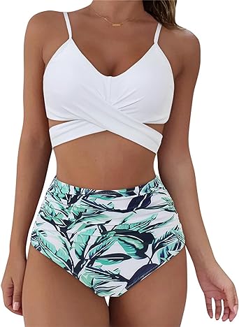 Photo 1 of SUUKSESS Women Wrap Bikini Set Push Up High Waisted 2 Piece Swimsuits
(M)