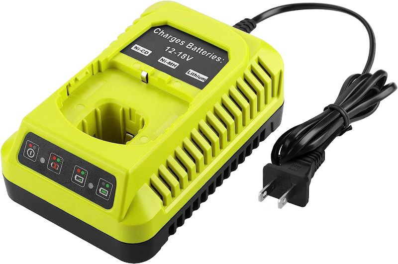 Photo 1 of Energup Replacement Ryobi P117 Dual Chemistry Charger Li-ion & Ni-cad Ni-Mh Battery Charger 12V 18V MAX for Ryobi One+ Plus Battery P100 P102 P103 P105 P107 P108 1400670 P117 P118 Ryobi Charger
