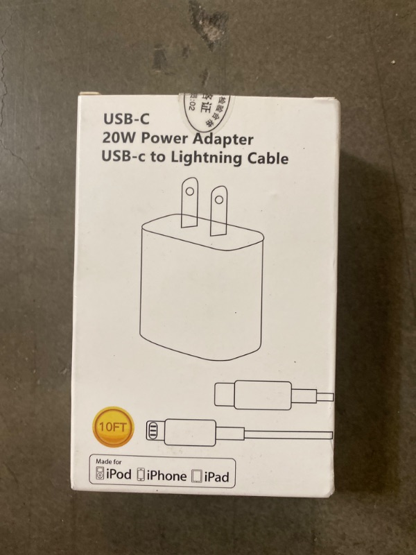 Photo 2 of Bkayp iPhone Charger ?Apple MFi Certified? 20W PD USB-C Fast Charging Power Adapter with 6FT USB-C to Lightning Cable Compatible with iPhone 14 13 12 11 Pro Max Mini Plus, XR XS X 8 and More
