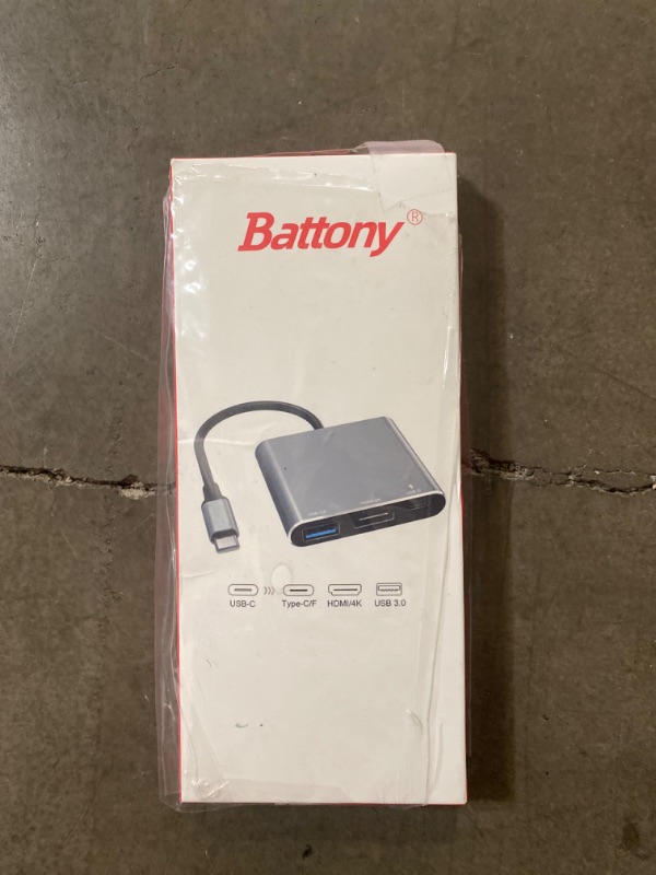 Photo 2 of Battony USB C Multiport AV Adapter with 4K HDMI Output USB 3.0 Port & USB-C Fasting Charging Port Compatible for MacBook Pro M1/16-20 Air M1/18-20 Ipad pro iMac and Other usbc Devices
