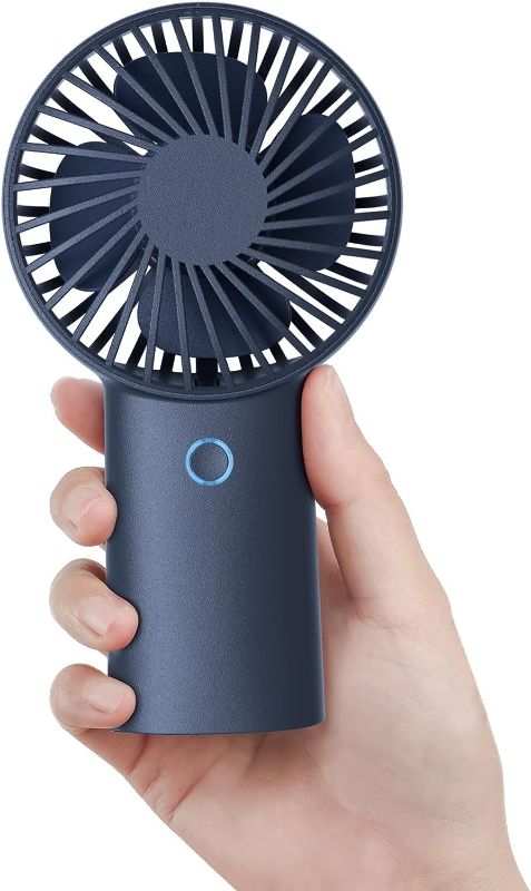 Photo 1 of JISULIFE Handheld Mini Fan [20Hrs Cooling] USB Rechargeable 4000mAh Portable Fan, Battery Operated Hand Fan for Travel/Makeup/Eyelash/Face/Summer-Blue
