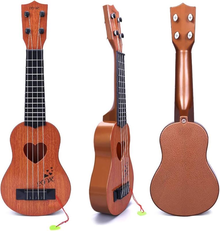 Photo 1 of YEZI Kids Toy Classical Ukulele Guitar Musical Instrument, Brown (brown1)

