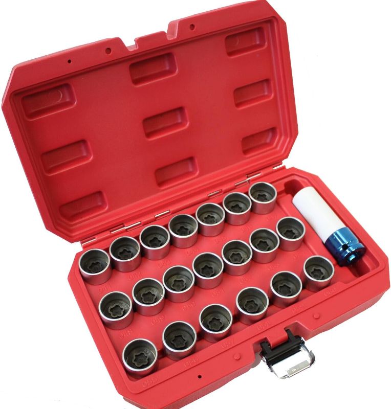 Photo 1 of Professional Tools & Accessories For 21PCs MASTER LOCK WHEEL NUT STUD KEY SET REMOVAL LOCKING SOCKET For BMW Mod-TXC-2387
