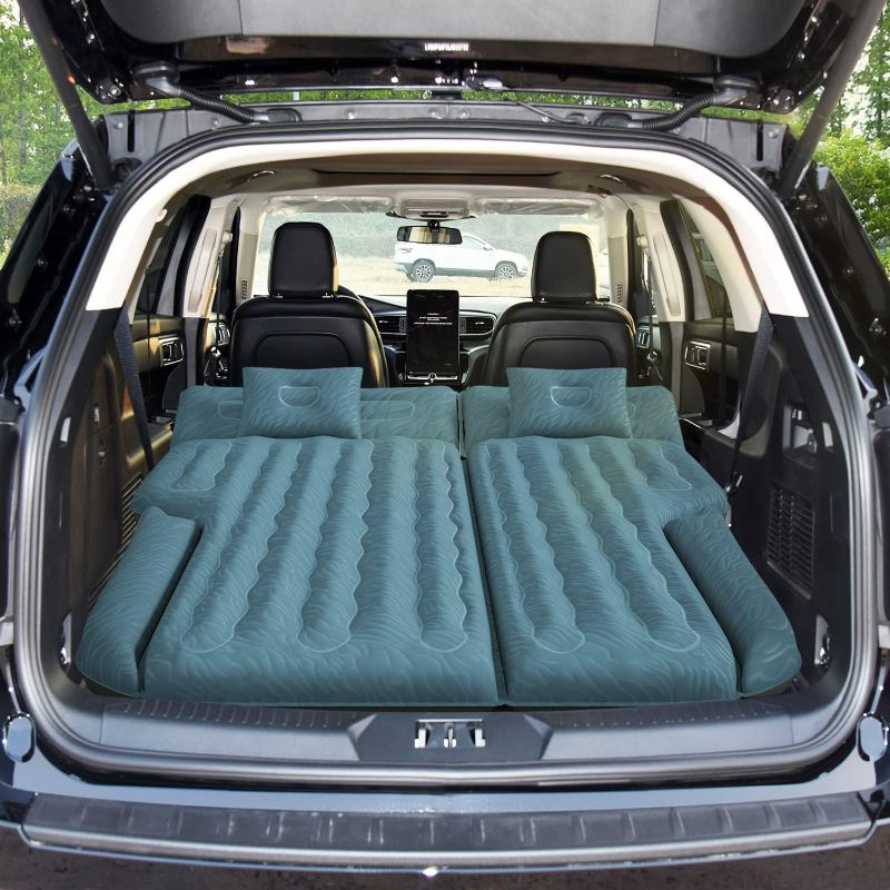 Photo 1 of Umbrauto SUV Air Mattress Car Air Mattress 2023 Upgraded Flocking and Extra Thick Oxford Surface Car Sleeping Bed for SUV Back Seat with Electric Air Pump,4M Charging Cable
