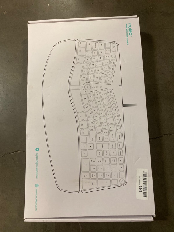 Photo 2 of Nulea Ergonomic Keyboard, Wired Split Keyboard with Pillowed Wrist and Palm Support, Featuring Dual USB Ports, Natural Typing Keyboard for Carpal Tunnel, Compatible with Windows/Mac
