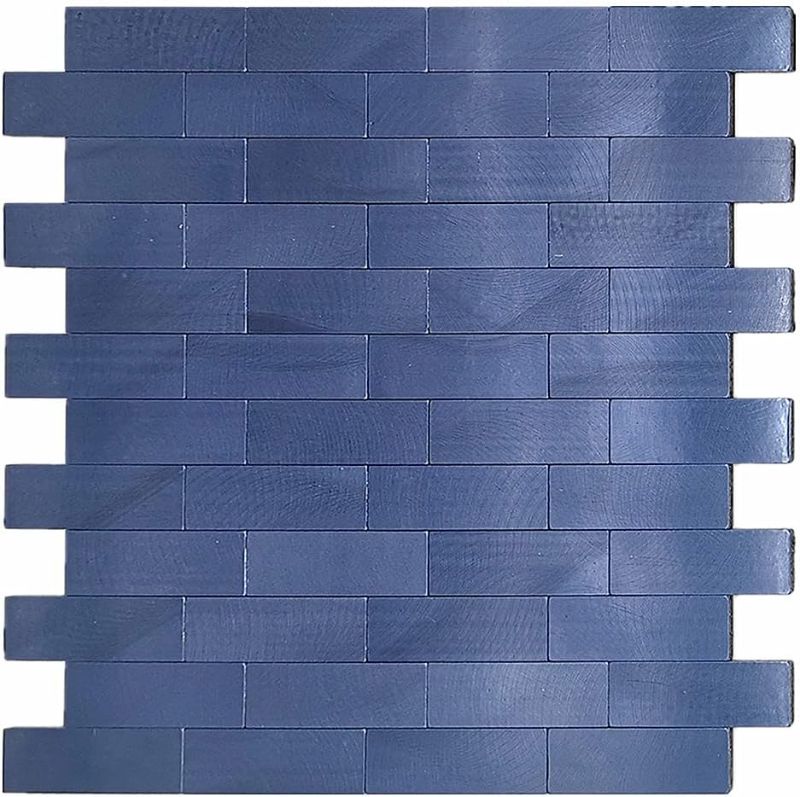 Photo 1 of Mullsan Three-Dimensional Tiles Stick on Subway Tiles Peel and Stick Backsplash Tile, Adhesive Wall Tiles for Splashback Kitchen 5 Sheets (Dark Blue)
