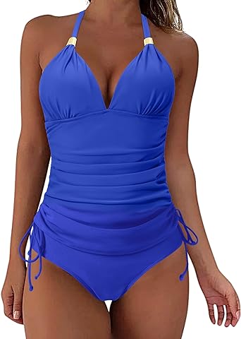 Photo 1 of SUUKSESS Women Halter Tankini Bathing Suits Sexy Slimming Tummy Control Swimsuit
(M)