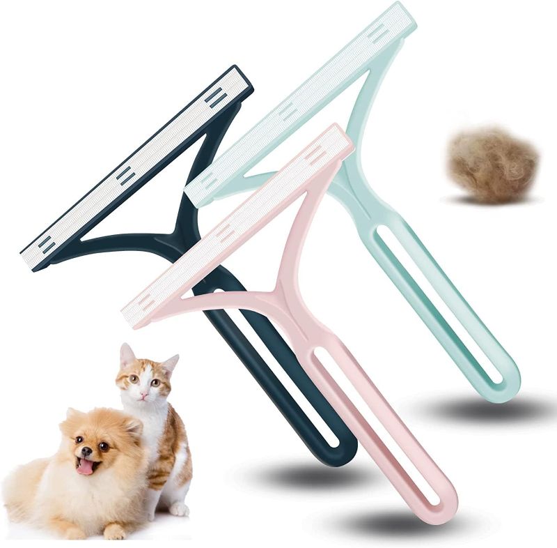 Photo 1 of Pet Hair Remover - Special Dog Hair Remover Multi Fabric Edge and Carpet Scraper - Pet Hair Remover for Couch, Furniture Carpet, Car, Clothes & Bedding(3 PCS)

