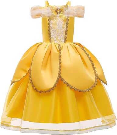 Photo 1 of FMYFWY Little Girls Belle Princess Fancy Dress Beauty and Beast Outfits Halloween Costume