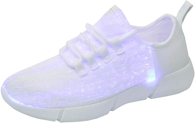 Photo 1 of ANEMEL Unisex LED Fiber-Optical USB Charging Colorful Light Up Luminous Shoes Casual Breathable Sneakers
(6.5)