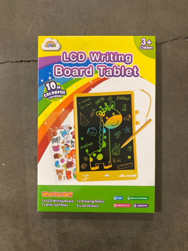 Photo 2 of ZMLM Christmas Gift for 3-12 Year Old Kids Toy: 10 Inch LCD Writing Tablet Erasable Drawing Doodle Board Toddler Digital Sketch Color Pad Preschool Learning Toys for Girl Boy Halloween Birthday Gifts
