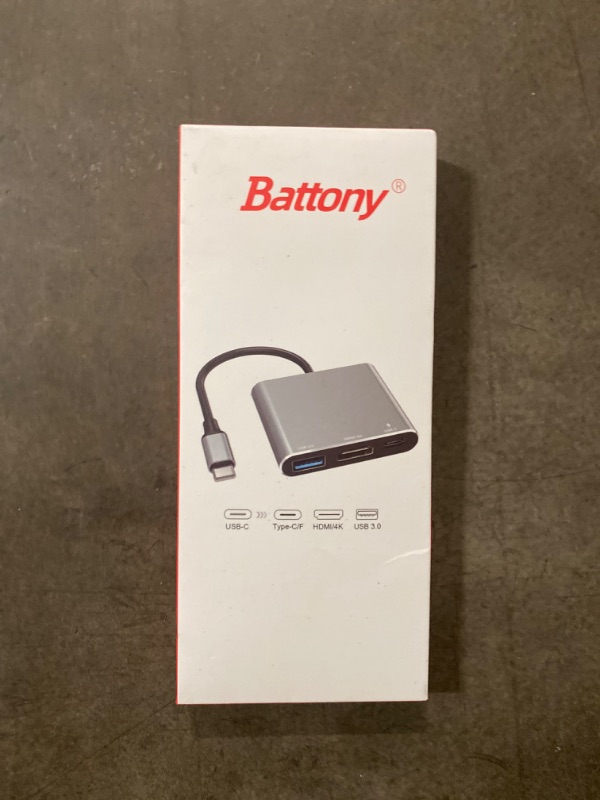 Photo 2 of Battony USB C Multiport AV Adapter with 4K HDMI Output USB 3.0 Port & USB-C Fasting Charging Port Compatible for MacBook Pro M1/16-20 Air M1/18-20 Ipad pro iMac and Other usbc Devices
