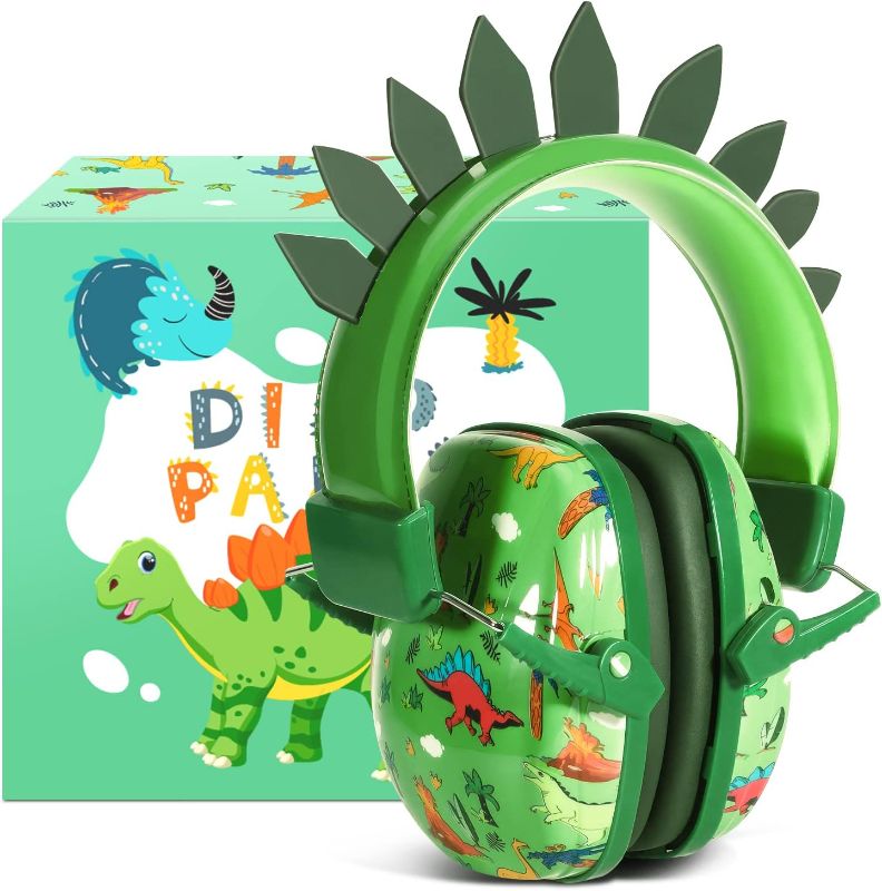 Photo 1 of homicozy Noise Cancelling Headphones for Kids,Toddlers,Teens Boys Ages 1-12,Dinosaur Ear Hearing Protection Sound Proof Safety Earmuffs for Concerts,Monster Trucks,Sensitive Ears

