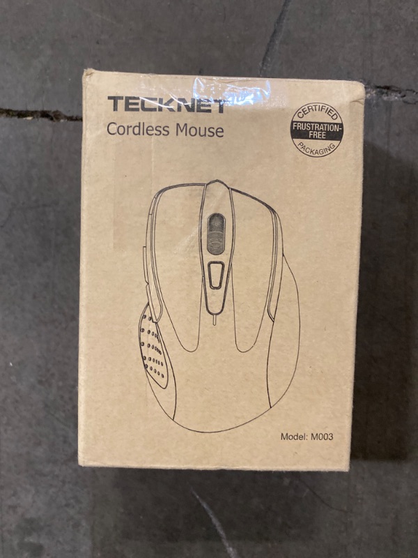 Photo 2 of TECKNET Wireless Mouse, 2.4G Ergonomic Optical Mouse, Computer Mouse for Laptop, PC, Computer, Chromebook, Notebook, 6 Buttons, 24 Months Battery Life, 2600 DPI, 5 Adjustment Levels
