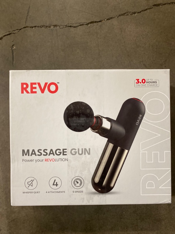 Photo 2 of The Pill by REVO - Handheld Deep Tissue Electric Massage Gun with 4 Attachments - Powerful, Sleek, Ergonomic, Lightweight - Compact and Easy to Hold Percussion Muscle Massager
