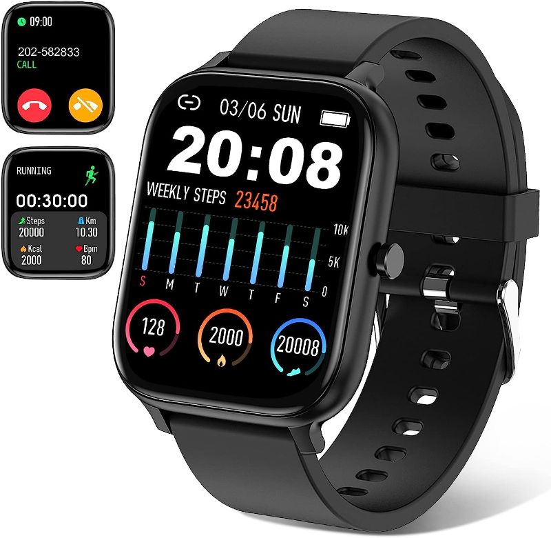 Photo 1 of TORJALPH Smart Watch 1.69" Full Touch Screen Smartwatch for Android Phones and iPhone Outdoor IP68 Waterproof Fitness Tracker Watch Heart Rate Sleep Monitor Blood Oxygen Activity Tracker for Men Women
