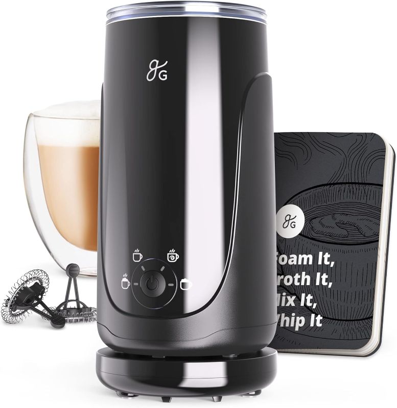 Photo 1 of Greater Goods Instant Milk Frother, Perfect Froth Foam for Coffee, Espresso, and More, Electric Steamer and Frother with 4 Easy to Use Modes, Designed in St. Louis
