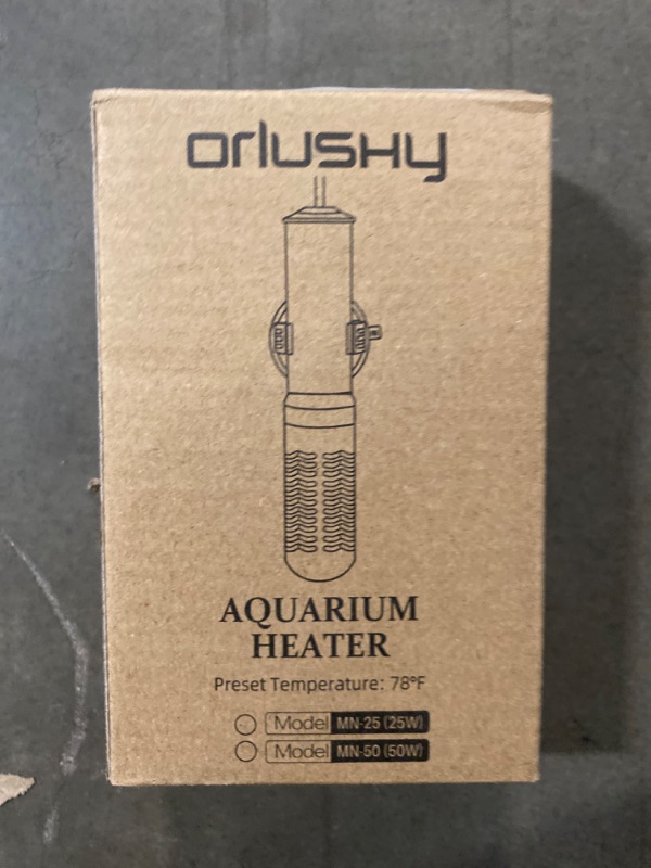 Photo 2 of Orlushy 25W Small Submersible Aquarium Heater, Constant Temperature Betta Fish Tank Heater of 78?for 1-6 Gallons Freshwater & Saltwater Tanks
