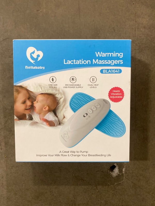 Photo 2 of Bellababy Heat+ Vibration Lactation Massager (2 Packs),Relieve Ducts Clog,Mastitis,Engorgement and Pain,Increase Milk Flow,6 Modes of Vibration,3 Levles of Heat.

