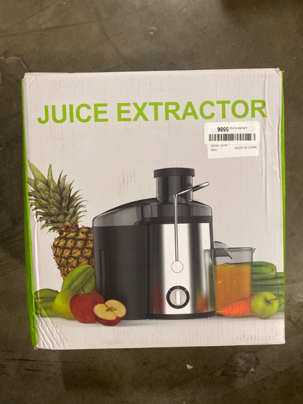 Photo 2 of Juicer, 600W Juicer Machine with 3 Inch Wide Mouth for Whole Fruit and Vegetables Centrifugal Juicer Easy to Clean, Dishwasher Safe BPA-Free, Non-Drip Function Cleaning Brush Included
