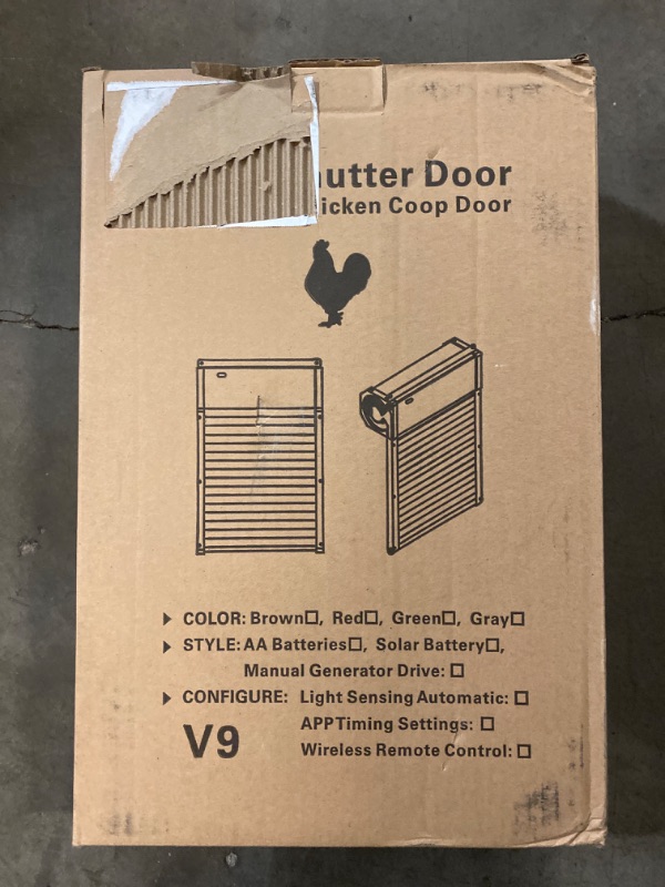 Photo 2 of Automatic Chicken Coop Door Solar - Powered Opener with Timer & Light Sensor Aluminum Chicken Coops Door with Remote Control 4 Modes Auto Coop Doors for Chicken
