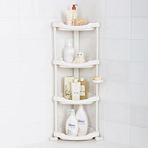 Photo 1 of Tenby Living Corner Shower Caddy - 4 Shelf Shower Organizer Caddie with Movab.
