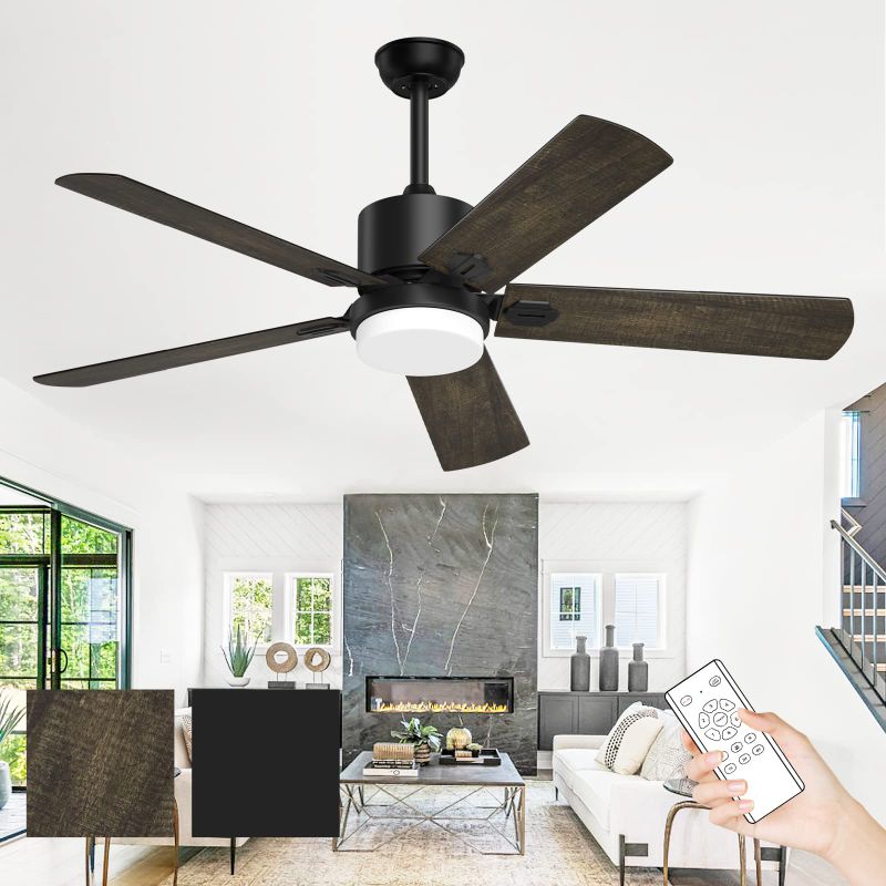 Photo 1 of Obabala Ceiling Fans with Lights and Remote, Outdoor Black Fan with Lights for Patio Farmhouse Bedroom?52 Inch Model 2 NEW