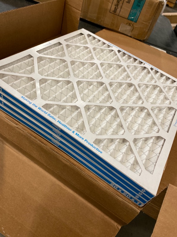 Photo 2 of Aerostar 20x20x1 MERV 13 Pleated Air Filter, AC Furnace Air Filter, 4 Pack (Actual Size: 19 3/4" x 19 3/4" x 3/4")
