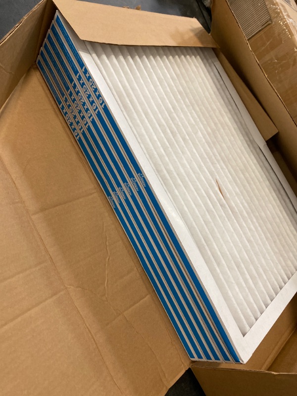 Photo 2 of Aerostar 16x25x1 MERV 11 Pleated AC Furnace Air Filter, 6 Pack (Actual Size: 15 3/4"x 24 3/4" x 3/4")
