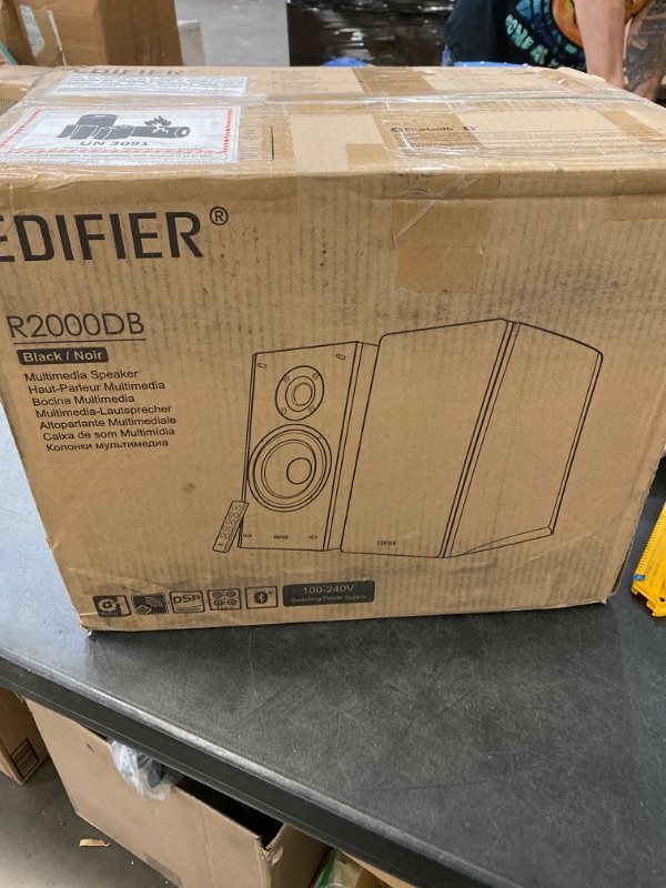 Photo 3 of Edifier R2000DB Powered Bluetooth Bookshelf Speakers - Near-Field Studio Monitors - Optical Input - 120 Watts RMS - Black
