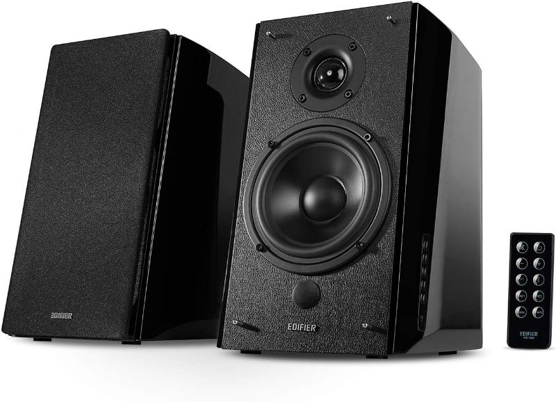 Photo 1 of Edifier R2000DB Powered Bluetooth Bookshelf Speakers - Near-Field Studio Monitors - Optical Input - 120 Watts RMS - Black
