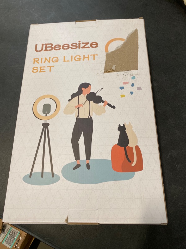 Photo 3 of UBeesize Selfie Ring Light (8")  with Tripod Stand and Phone Holder, Portable and Circle ringlight for Phone

