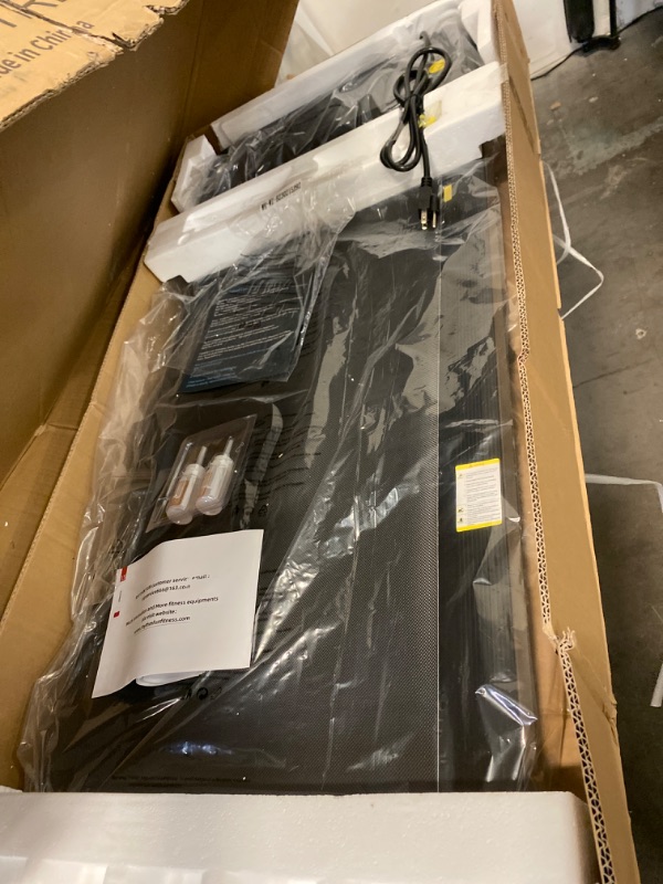 Photo 1 of RHYTHM FUN Treadmill Under Desk Walking Treadmill Compact Portable Mini Treadmill for Small Spaces Installation-Free Quiet Jogging Treadmill with Smart Remote and Workout App for Home Office Apartment
