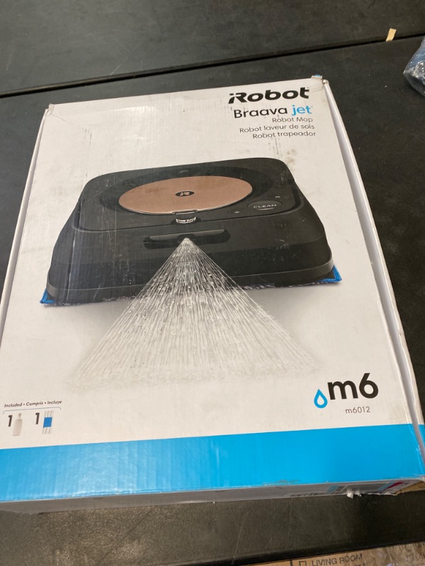 Photo 3 of iRobot Braava jet m6 (6012) Ultimate Robot Mop- Wi-Fi Connected, Precision Jet Spray, Smart Mapping, Works with Alexa, Ideal for Multiple Rooms, Recharges and Resumes, Black Braava m6