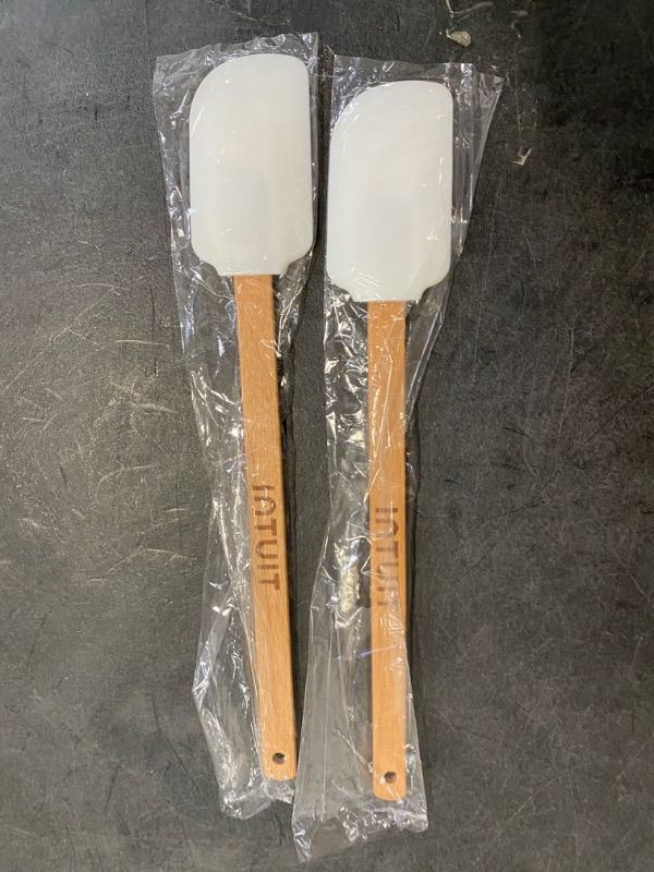 Photo 2 of ( 2-PACK)White Flex-Core Wood Handled Silicone Spatula, Non-Stick, Heat-Resistant, BPA-Free, Dishwasher-Safe NEW 