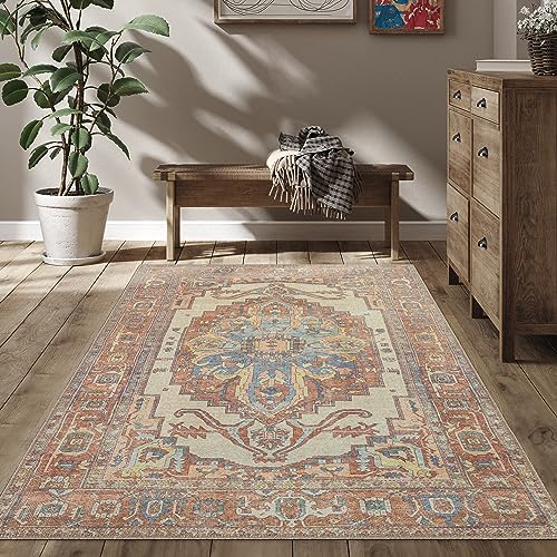 Photo 1 of RugOver Machine Washable Area Rug, Pet-Friendly and Non-Slip Indoor Carpet for Kitchen, Bathroom, Living Room, Home Floor Decoration(Ethnic Style Color) NEW 
