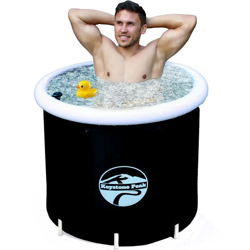 Photo 1 of Keystone Peak Ice Bath - Boost your immune system & Improve recovery + Cold Plunge tub + Portable Ice Bath tub for Athletes & Navy Seals + Ice Baths and Soaking + Cold Water Therapy
