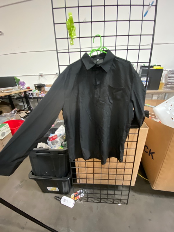 Photo 1 of (XL) Mens Button Down Long Sleeve, Black NEW 
