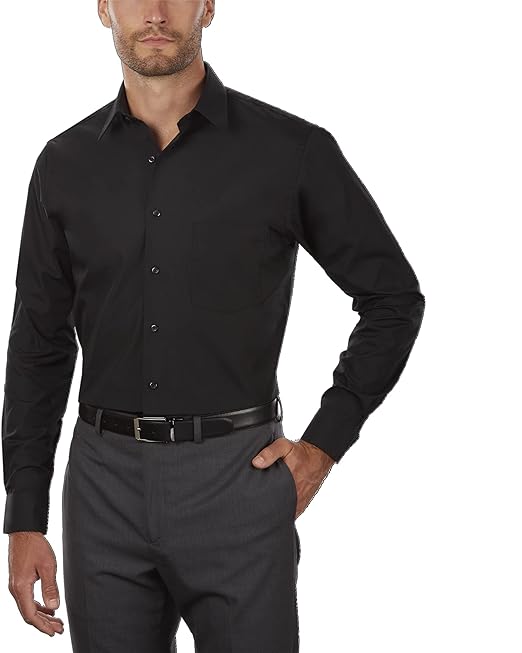 Photo 1 of (XL) Mens Button Down Long Sleeve, Black NEW 