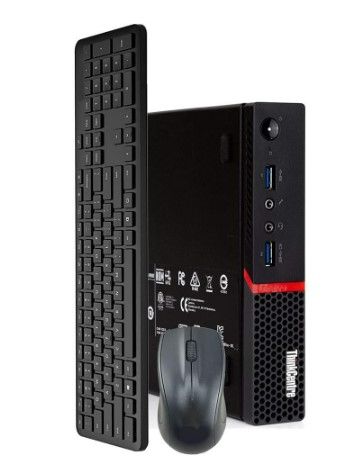 Photo 1 of Lenovo Thinkcentre M910Q Tiny Form Factor Computer PC, 3.20 GHz Intel i5 Quad Core Gen 6, 8GB DDR4 RAM, 240GB SSD Hard Drive, Windows 10 Professional 64Bit