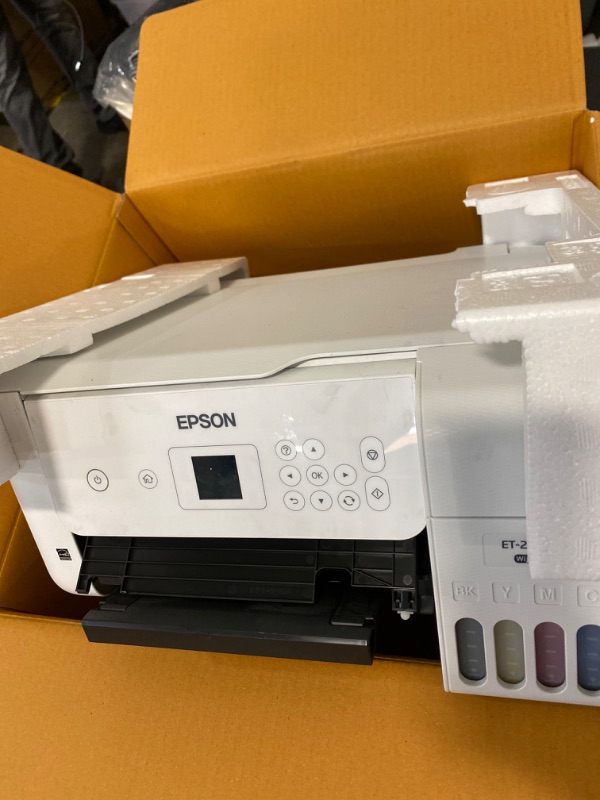 Photo 2 of Epson EcoTank ET-2800 Wireless Color All-in-One Cartridge-Free Supertank Printer with Scan and Copy â€“ The Ideal Basic Home Printer - White ET-2800-W White