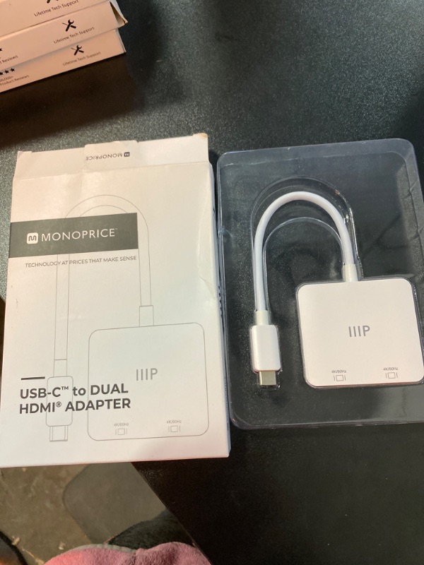 Photo 2 of Monoprice USB-C to Dual 4K HDMI Adapter (Dual 4K@60Hz) for Samsung Galaxy S9/S9+, MacBook Air2020-2018, MacBook/MacBook Pro2020 2019 2018 2017, iPad Pro 2018, Dell XPS13/15