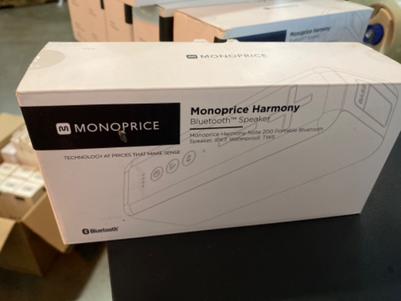 Photo 3 of Monoprice Harmony Note 200 Portable Bluetooth Speaker | IPx7, Waterproof, TWS, Built in Microphone for Voice Calls, 3.5mm Aux, MicroSD, for Home, Outdoor, Travel