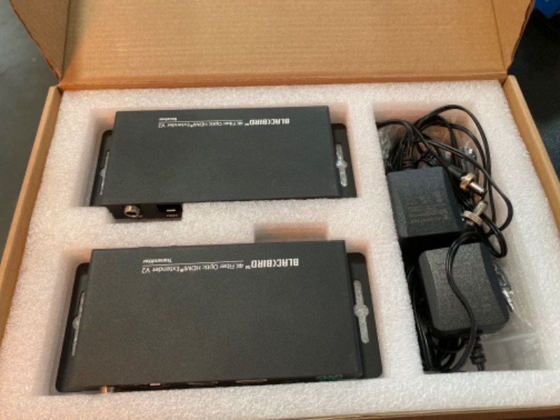 Photo 2 of Monoprice Blackbird 4K Fiber Optic HDMI Extender, 3300feet, 1000m, 4k@60Hz, IR, RS-232, HDMI 2.0 Support