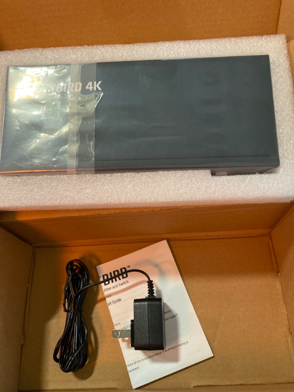 Photo 2 of Monoprice Blackbird 4K 2x4 HDMI Splitter and Switch - Dolby Vision and Dolby TrueHD Support, Built in Automatically Adjusting Amplifier, 4K@60Hz, HDCP 2.2, Black