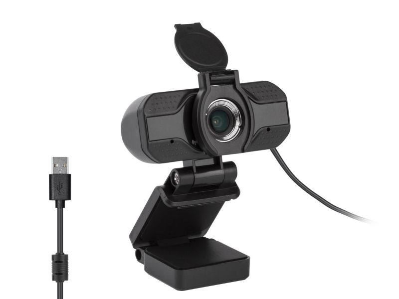 Photo 1 of Monoprice 2MP 1080p Full HD USB Webcam Online Web Meeting Camera with Privacy Lens Cover
