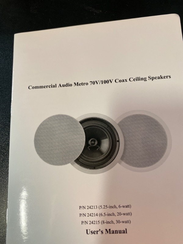 Photo 1 of Monoprice Commercial Audio Metro Coax Ceiling Speaker (No Logo) - 8 Inch (Pair) 30W, 70V
