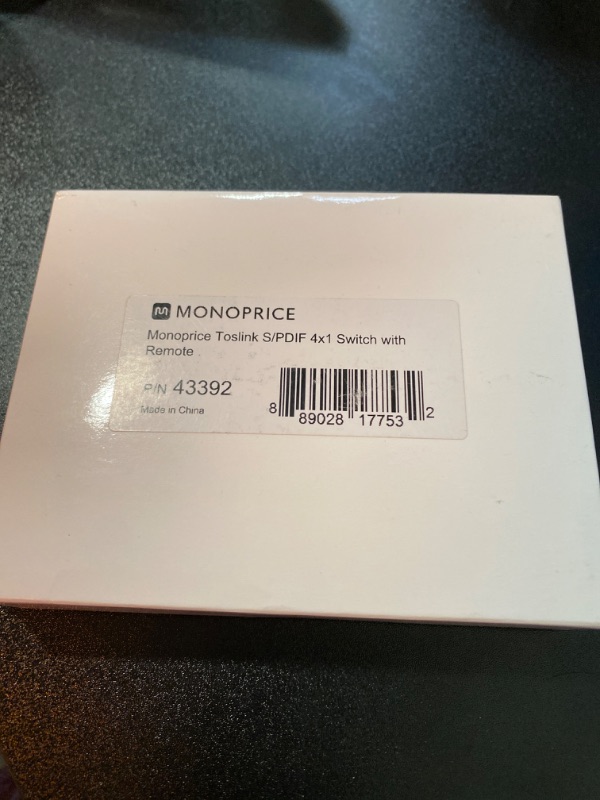 Photo 3 of Monoprice Blackbird Toslink S/PDIF 4x1 Switch with IR Remote Control, USB Powered, 4 Input 1 Output, Such as Television, Amplifier