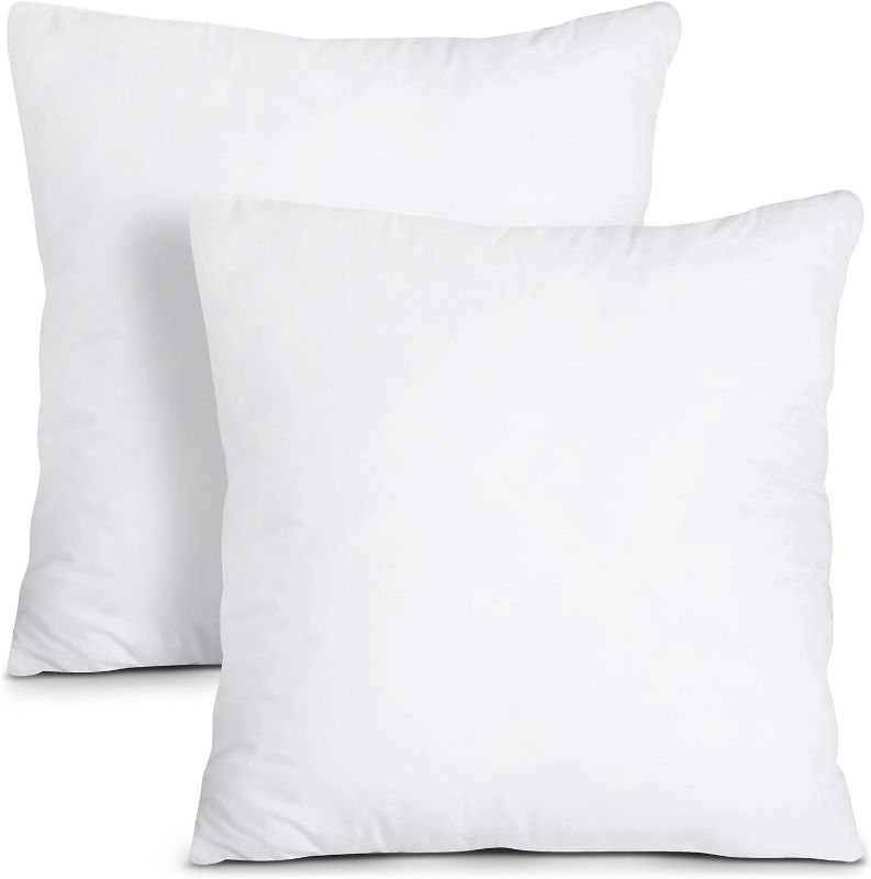 Photo 1 of Utopia Bedding Throw Pillows Insert (Pack of 2, White) - 22 x 22 Inches Bed and Couch Pillows - Indoor Decorative Pillows
