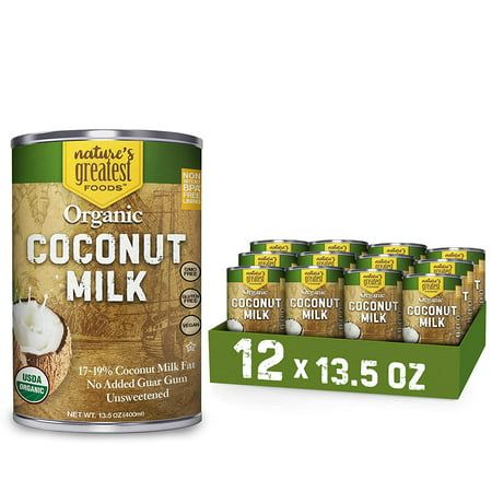 Photo 1 of Nature S Greatest Foods Unsweetened Organic Coconut Milk 13.5 Oz 12 Count

